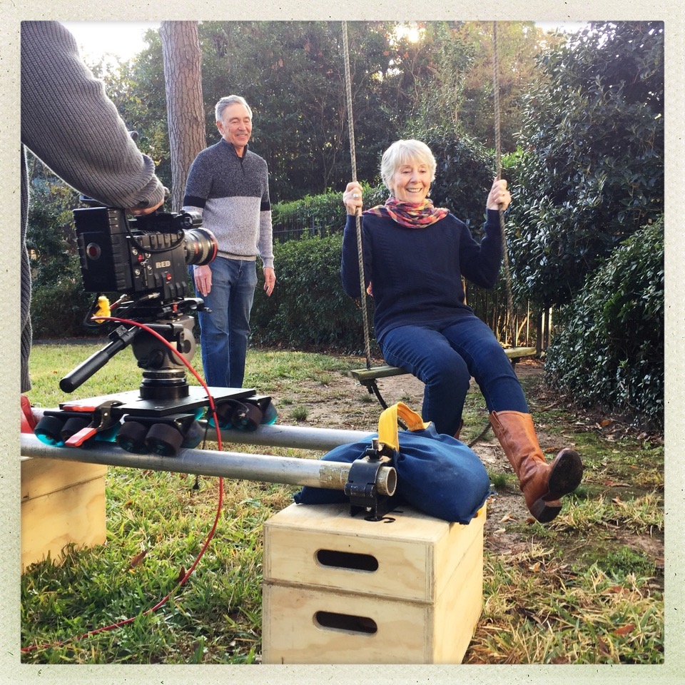 woman on swing day 3 of tv commercial shoot