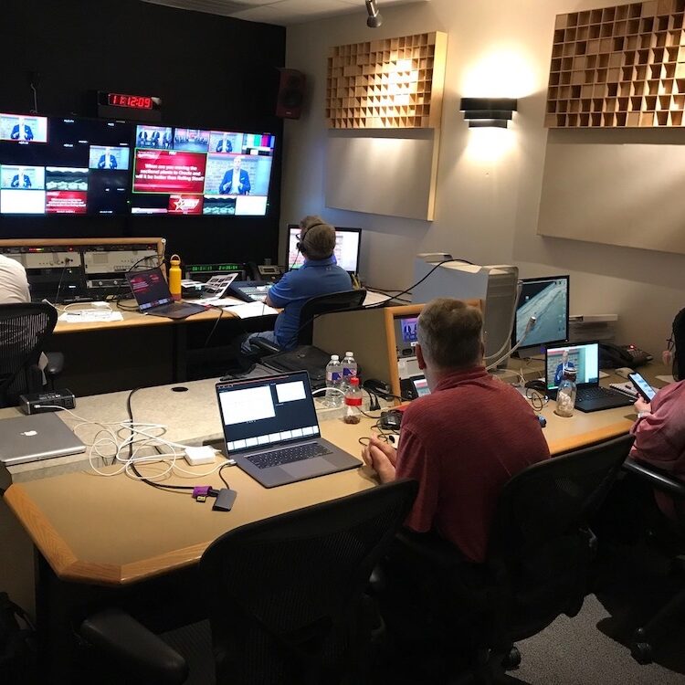 Our broadcast control room helps facilitate our virtual events