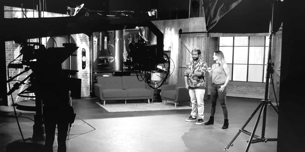 sound stage gamestop tv broadcast in black and white
